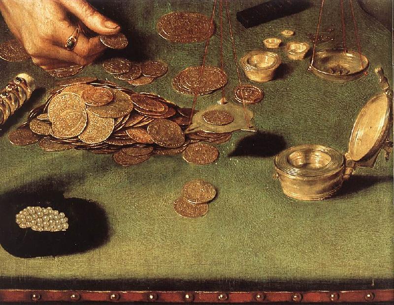 MASSYS, Quentin The Moneylender and his Wife (detail) sg Germany oil painting art